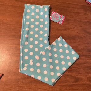 WB Brand NWT Light Blue White Polka Dots Soft Polyester Infinity Scarf